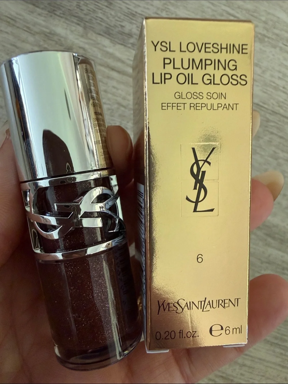 YSL Loveshine Plumping Lip Oil Gloss - Shade 6 espresso stardust